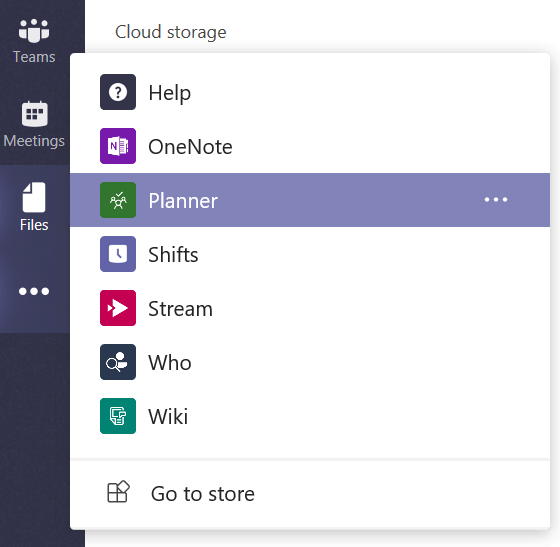 Microsoft Teams apps featureMicrosoft Teams apps feature