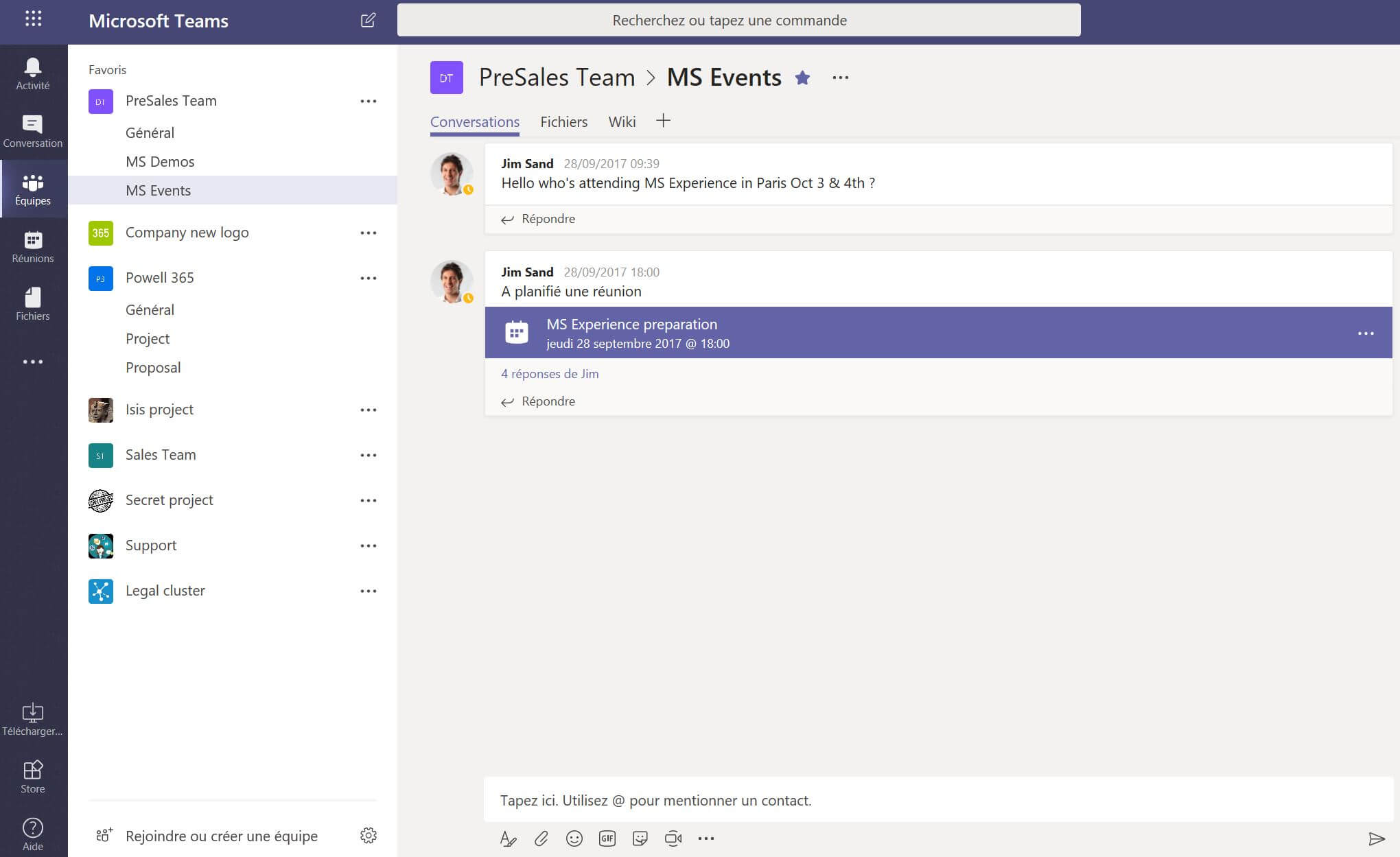 Microsoft Teams Individual feature