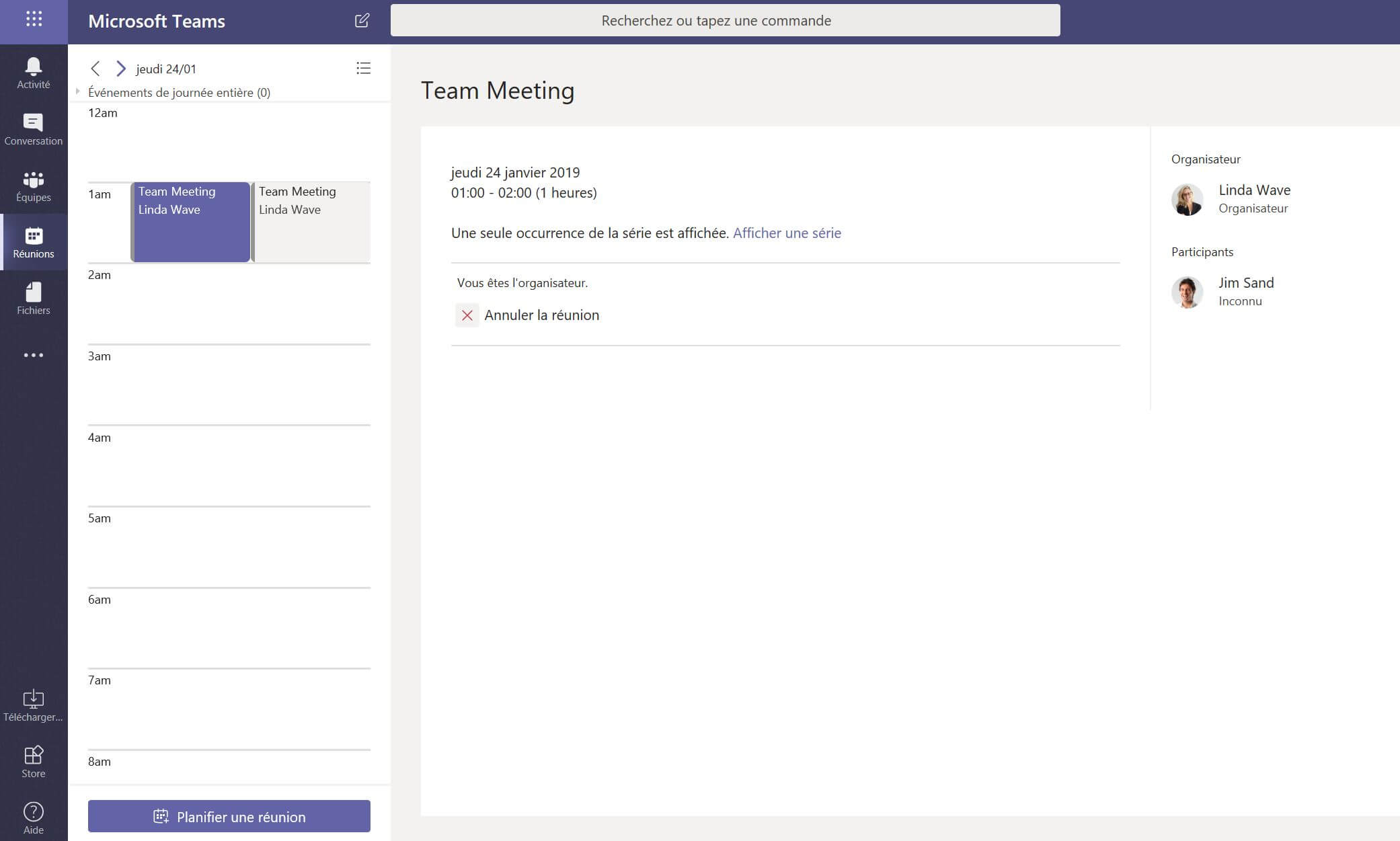 Microsoft Teams Meeting feature