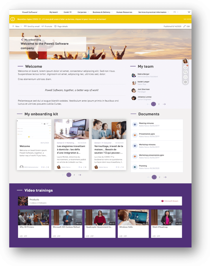 Remote Employee Onboarding Intranet