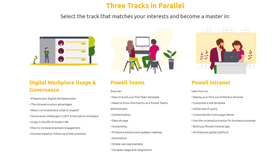 Three Tracks Digital Workplace convention