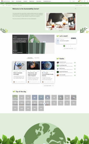 Sustainabilty Home page