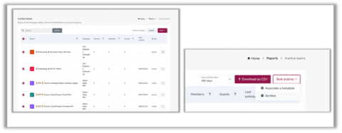 nettoyage des equipes microsoft administrateur