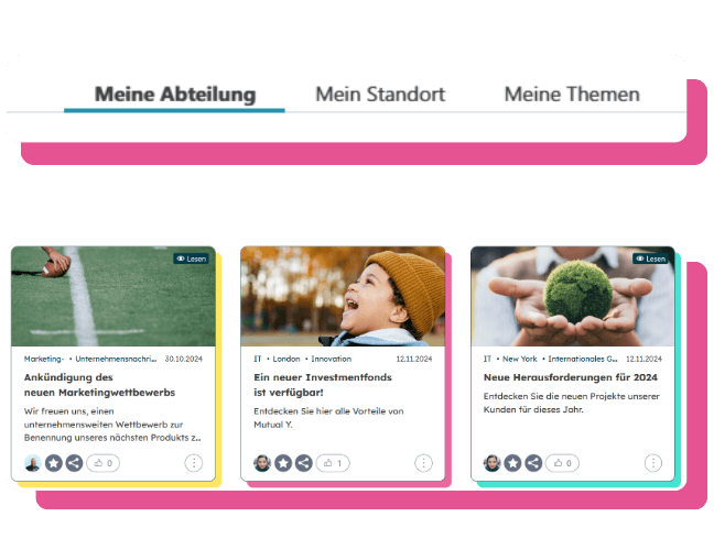 Meine Abteilung section intranet