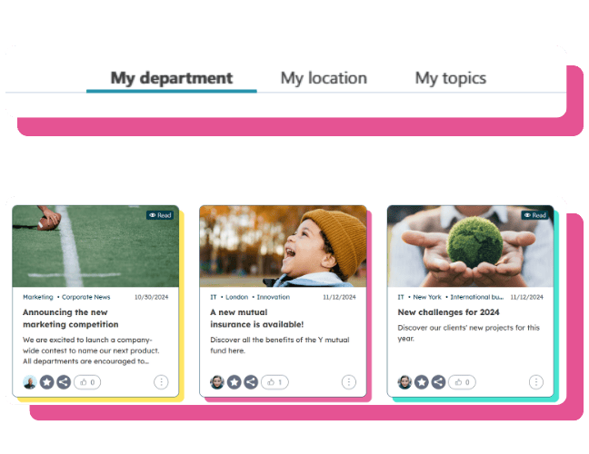 personalized intranet content