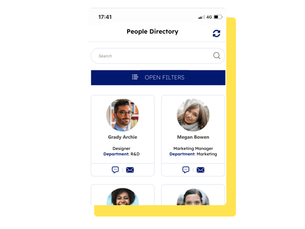 mobile app people directory