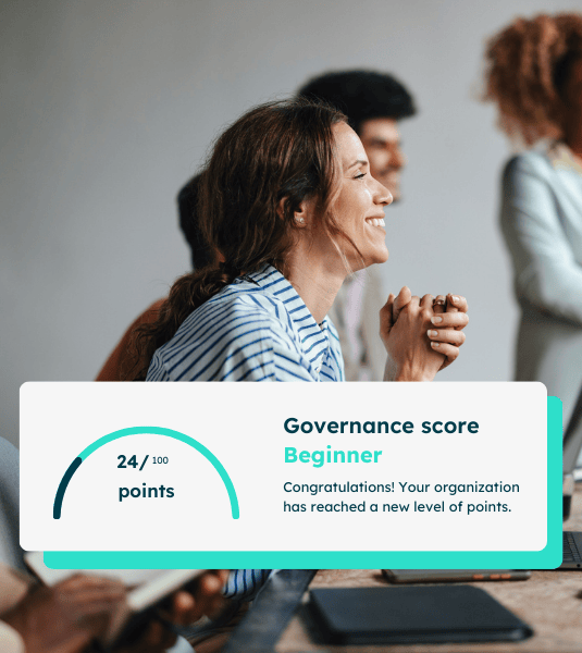 Microsoft 365 governance score dashboard
