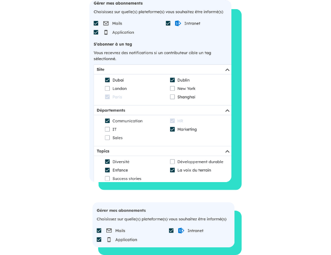 gestion des abonnements