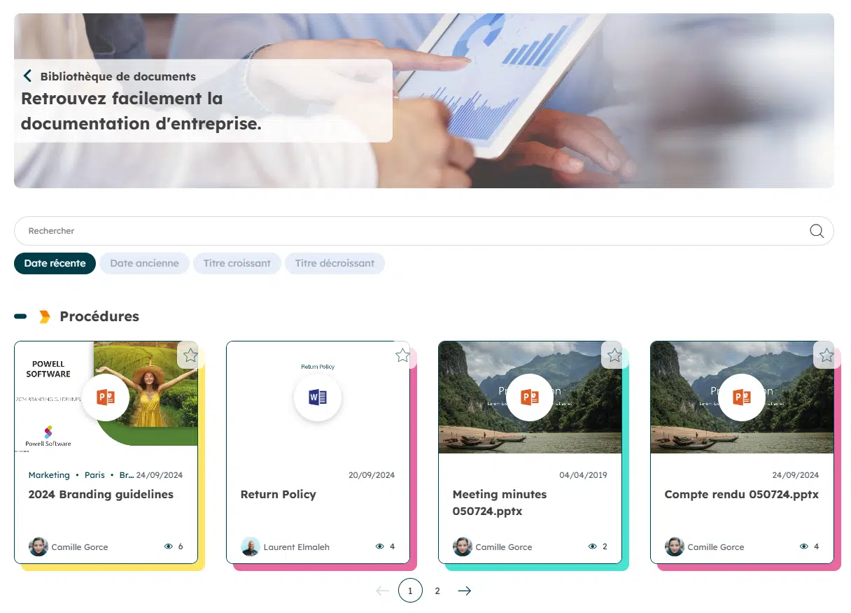 recherche document entreprise intranet