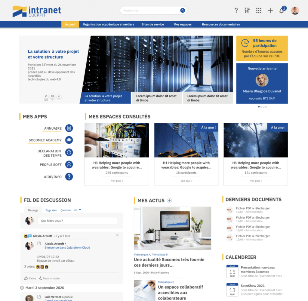exemple site web intranet jalios