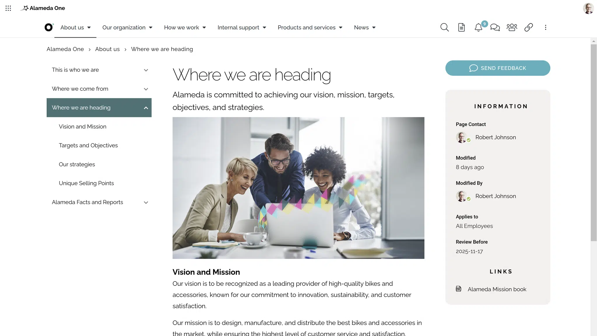 exemple site web intranet omnia