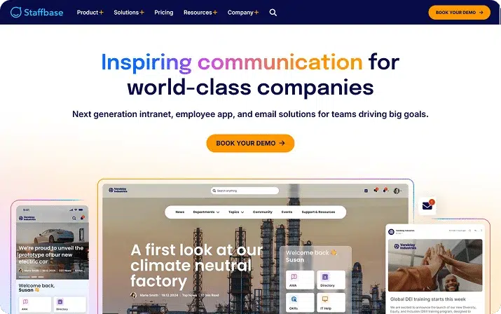 exemple site web intranet staffbase