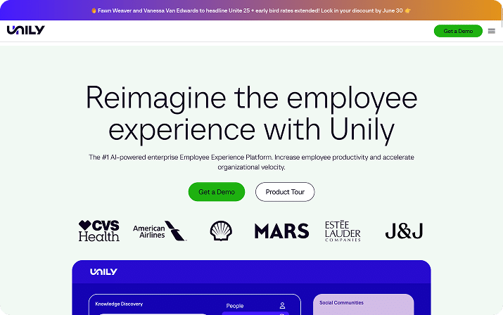 exemple site web intranet unily