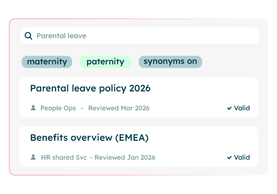Search AI intranet feature