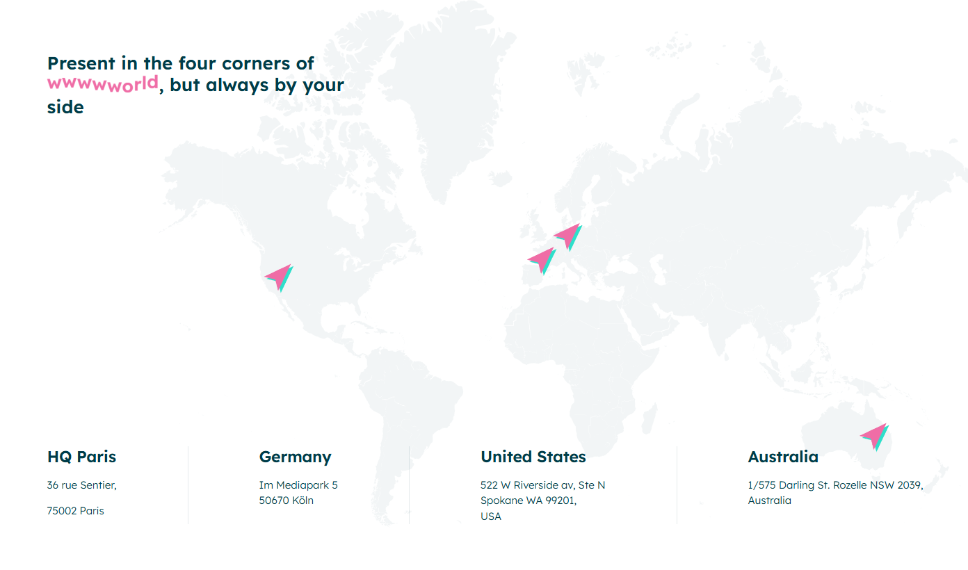 world map powell localizations