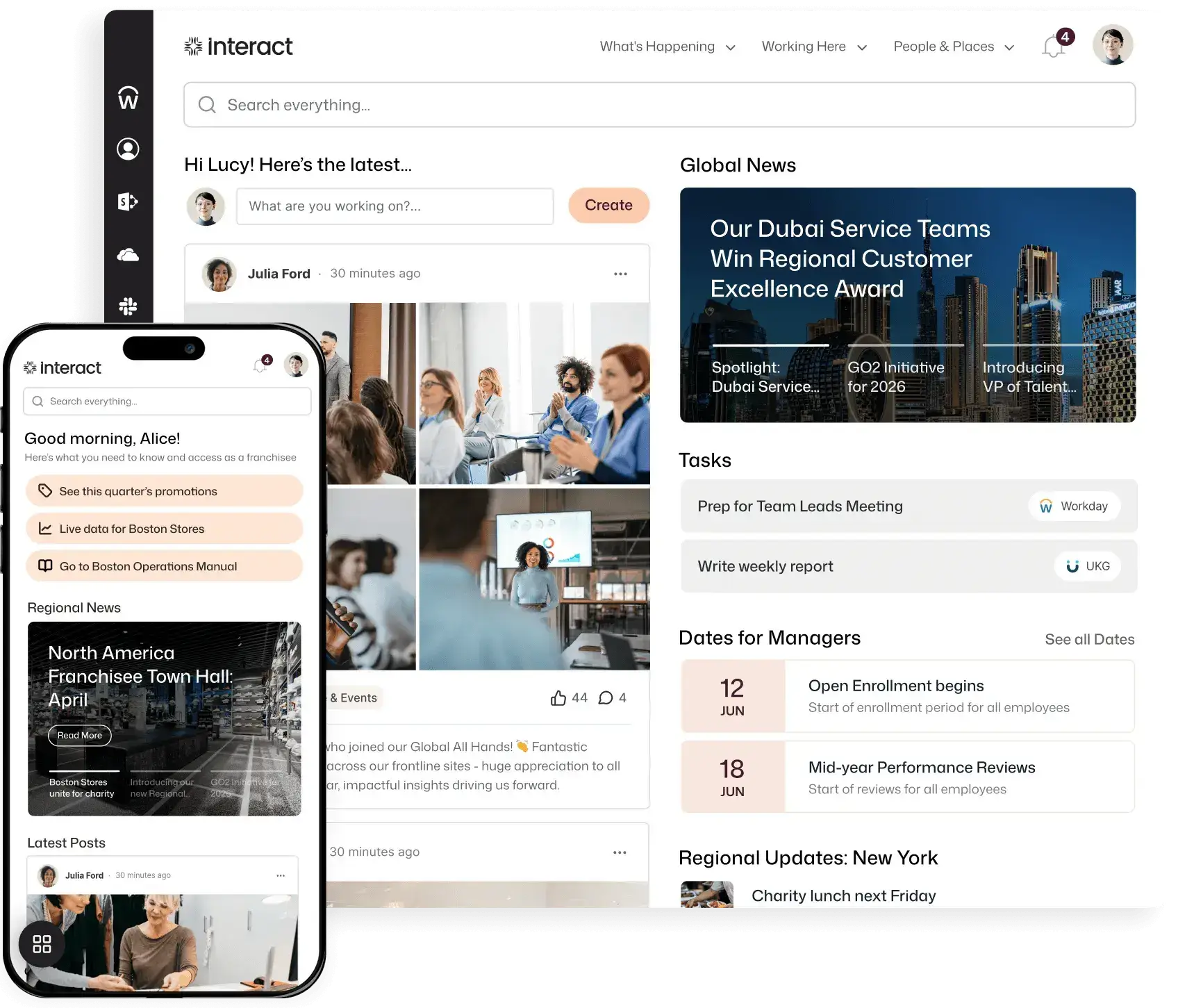 interact intranet screenshot
