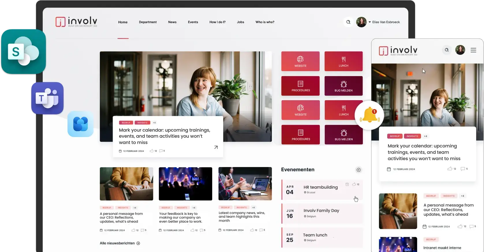 involv intranet screenshot