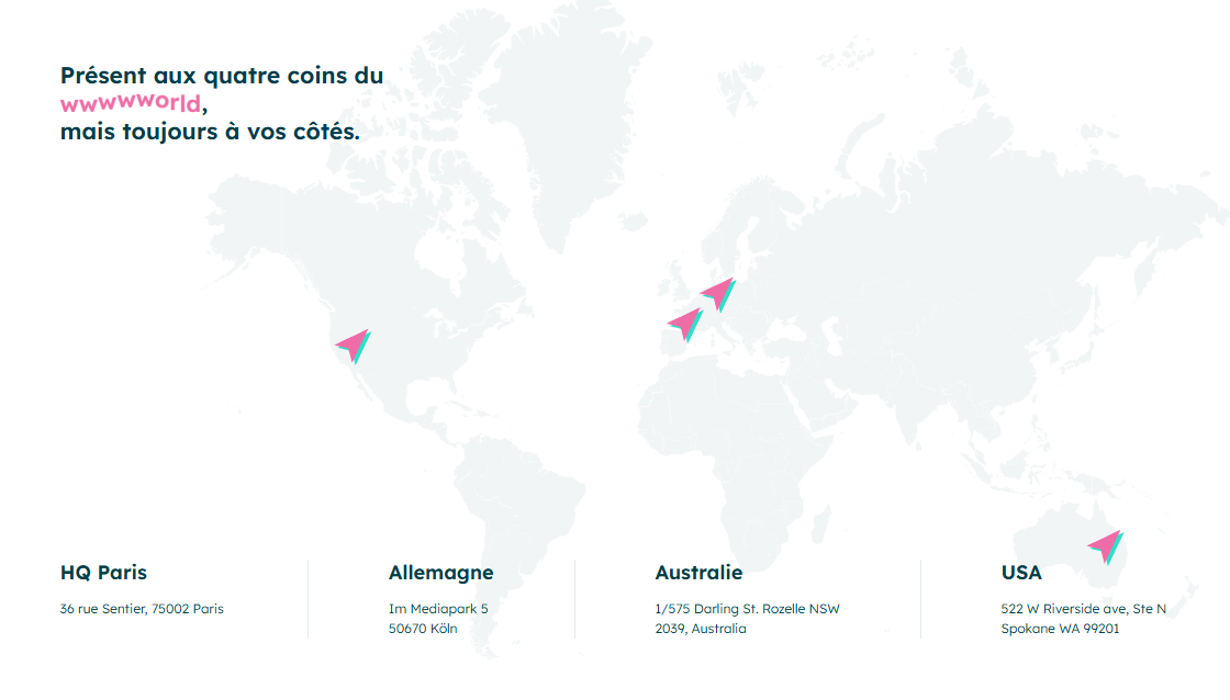 map du monde bureaux powell