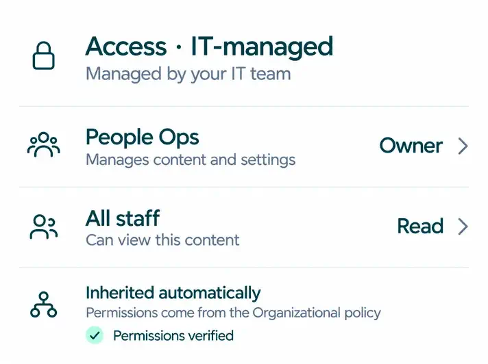 Internal communication reaching desk and frontline employees on the Powell intranet