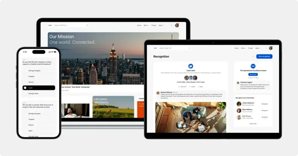 simplrr intranet screenshot