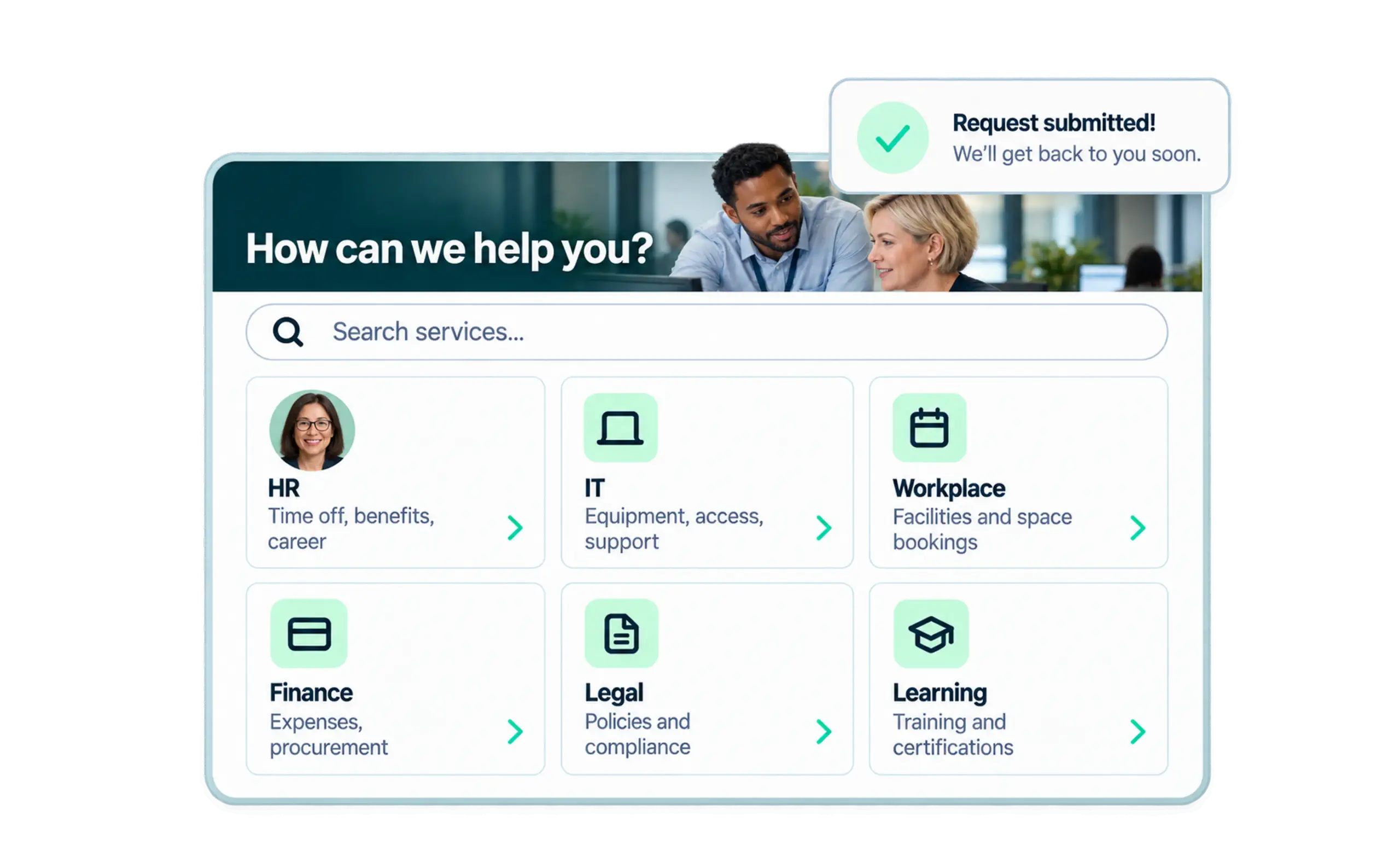 Business team building an intranet page without an IT ticket or developer