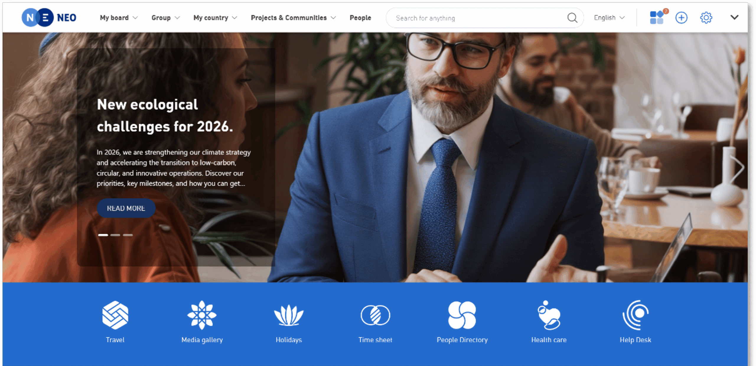 Powell intranet example screenshot
